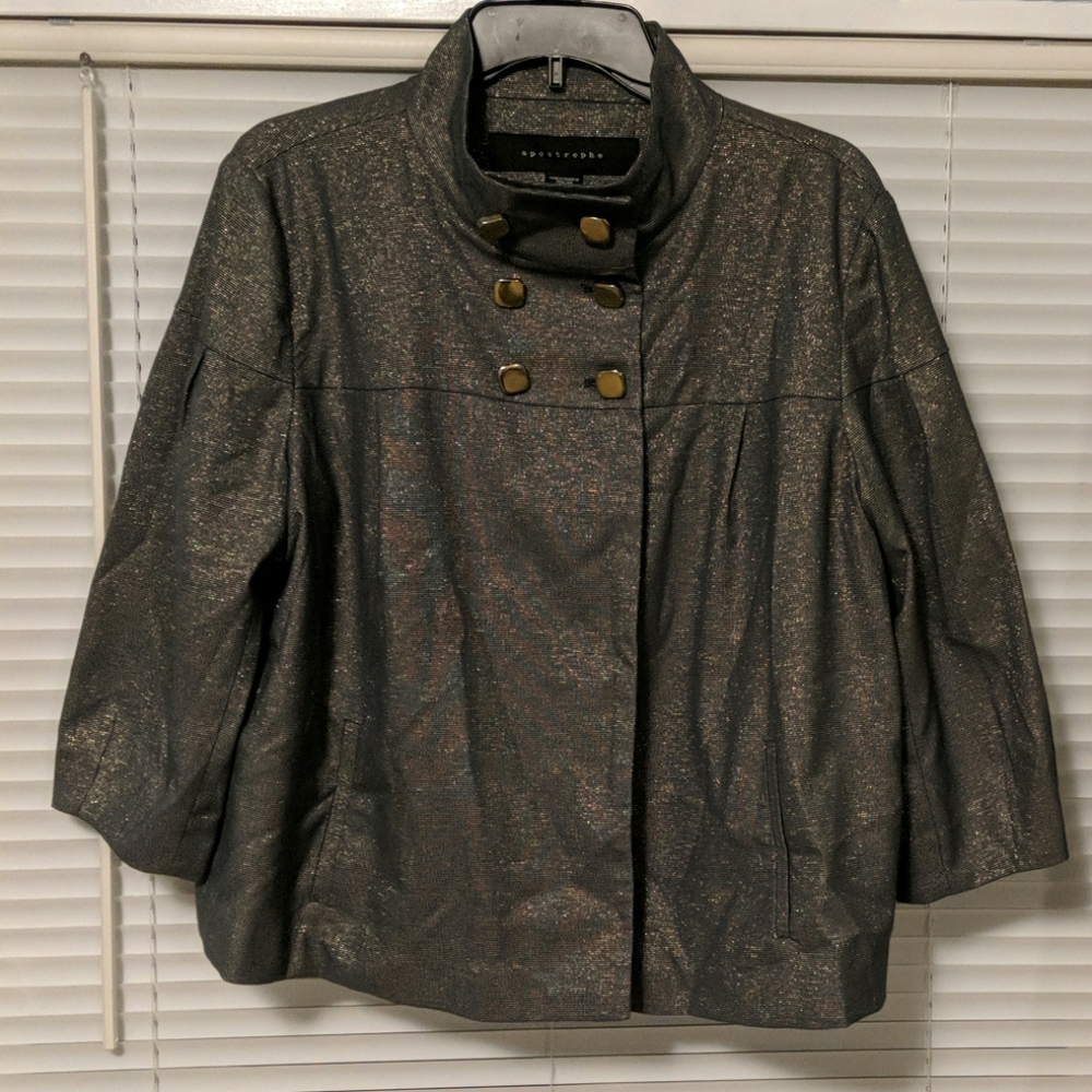 Apostrophe Grey with Gold Quarter length Jacket